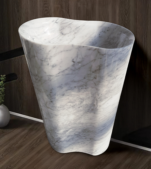 Infinity Carrara - Pedestal Wash Basin – Aquant India
